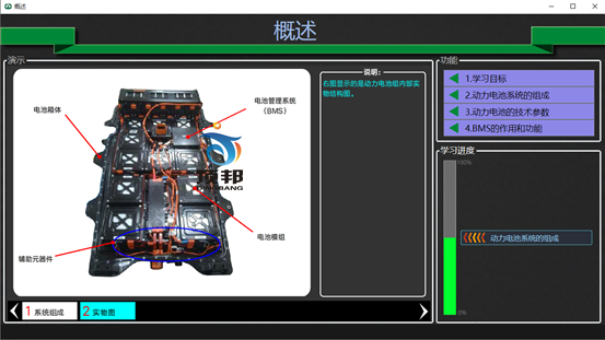 純電動(dòng)汽車高壓安全教學(xué)軟件