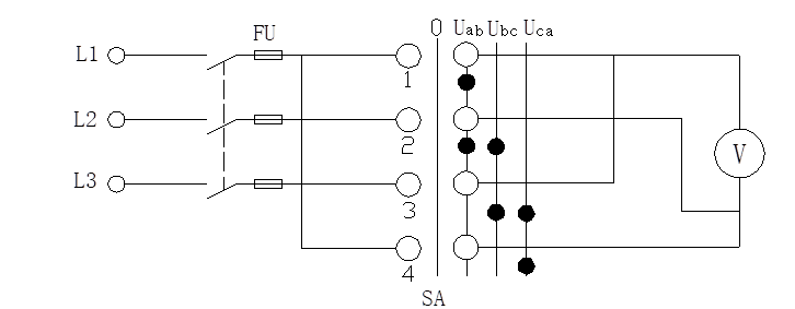 倒順開關(guān)的三相異步電動(dòng)機(jī)正反轉(zhuǎn)控制電路